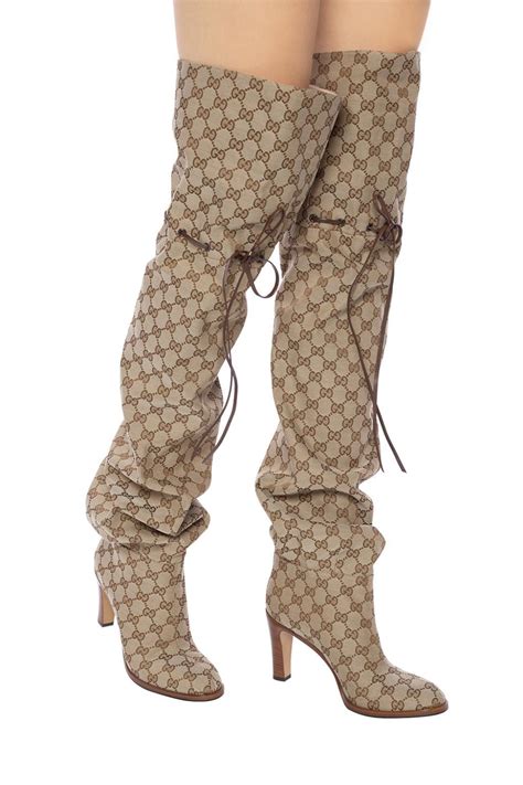 gucci boots kinder|gucci print thigh high boots.